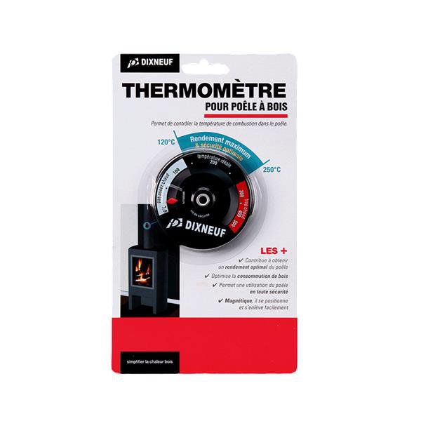 Thermomètre pour tube de poêle, brûleur à bois et jauge de température